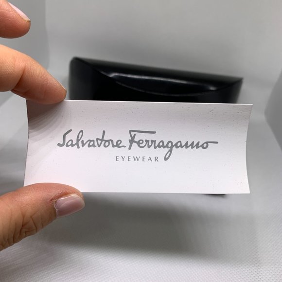 Salvatore Ferragamo NWOT Eyeglasses Case, Cloth Black Faux Leather - Picture 6 of 12